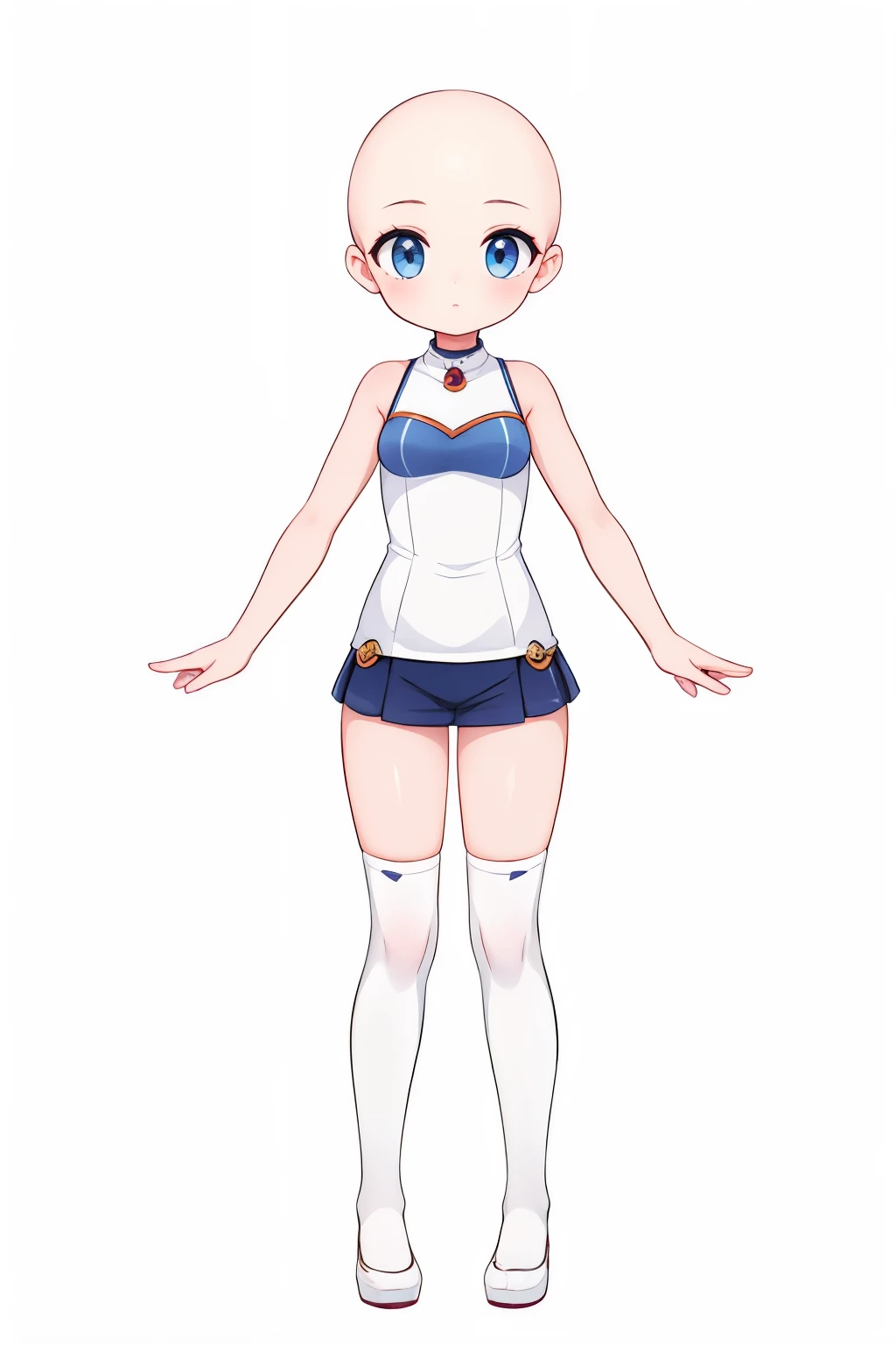 (Porcelain Doll)、(Ceramic figure)、Anime Art、(1 Beautiful Japan Woman)、(1)、Full body portrait、natural standing posture、Hands on hips、 Detailed depiction of a beautiful face、Smiling Kindly、Small breasts、Slim figure、(Cat ear)、Medium Short Hair、(Ethnic pattern and primary color bikini、Blur the background、((No background))、((A plain background))、((White Background))、((No logo))、(Highest quality、High resolution、masterpiece)、3d、4K、8k、wallpaper、