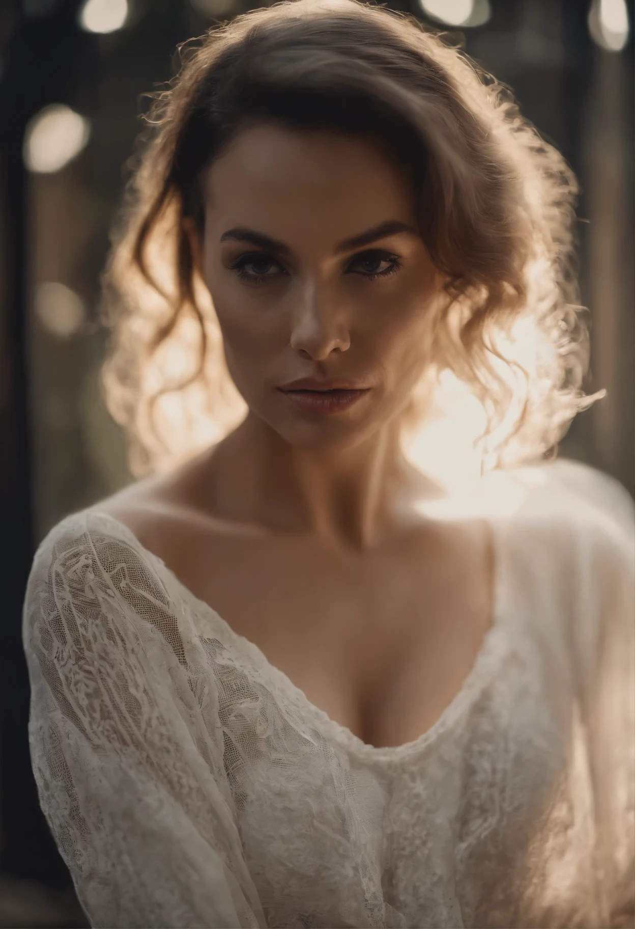 thick girl with semi transparent shirt and no panties close up shot from frontal