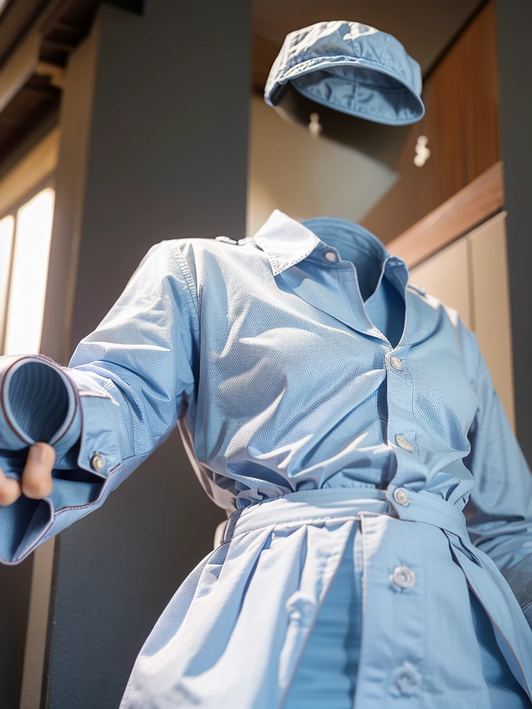 highest quality、fine details、very delicate and beautiful、16k、High resolution、high detail、very detailed、whole body、woman、real、live-action、high school girl、school uniform、The Invisible Man、The skin is transparent、Overall image、sailor suit