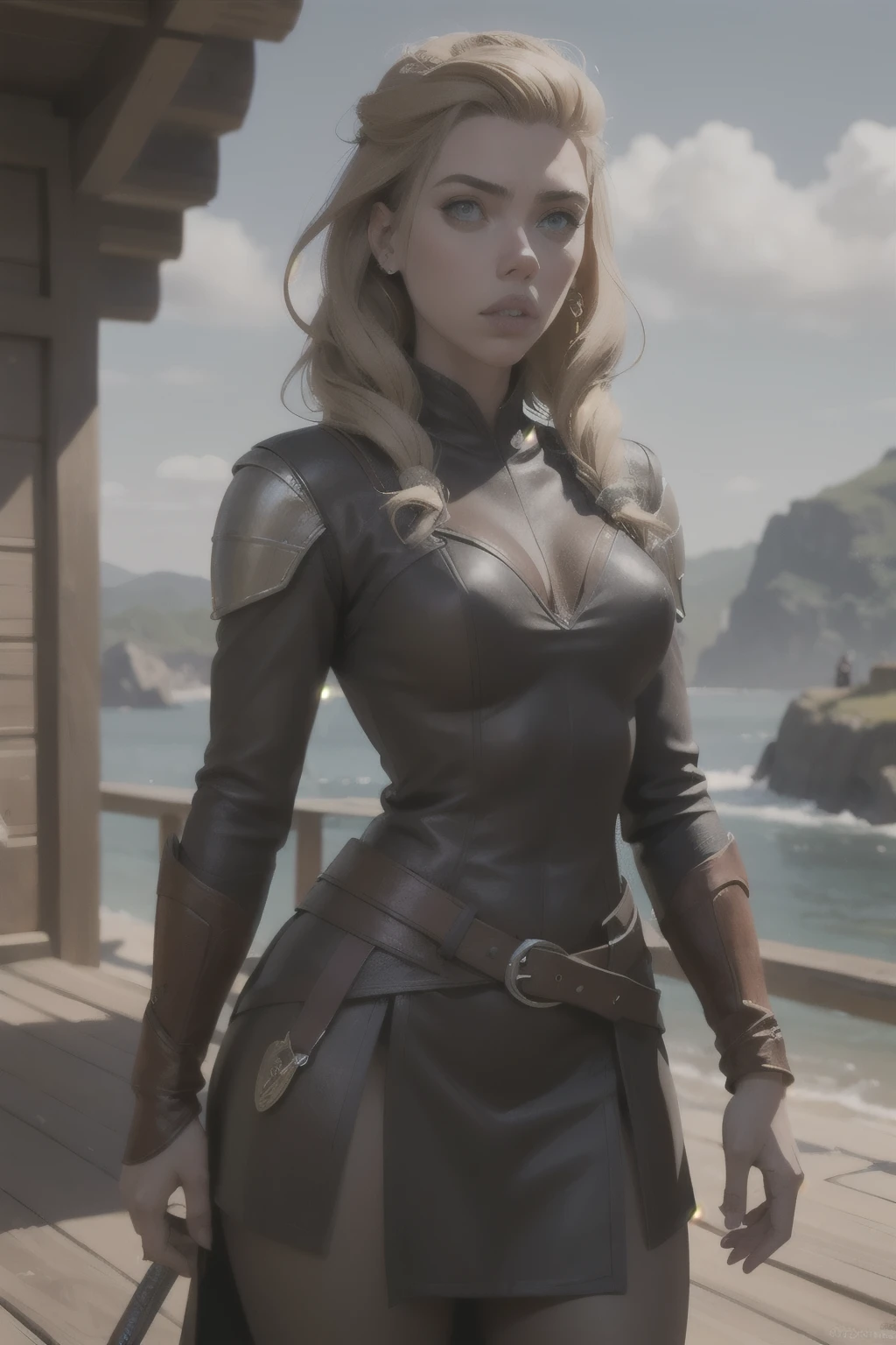 ((Scarlett Johansson)), (Lagertha, Vikings Wiki)), ((Mejor calidad)), ((obra maestra)), (detallado), cara perfecta, alta calidad, premiado, high resolution, 8k