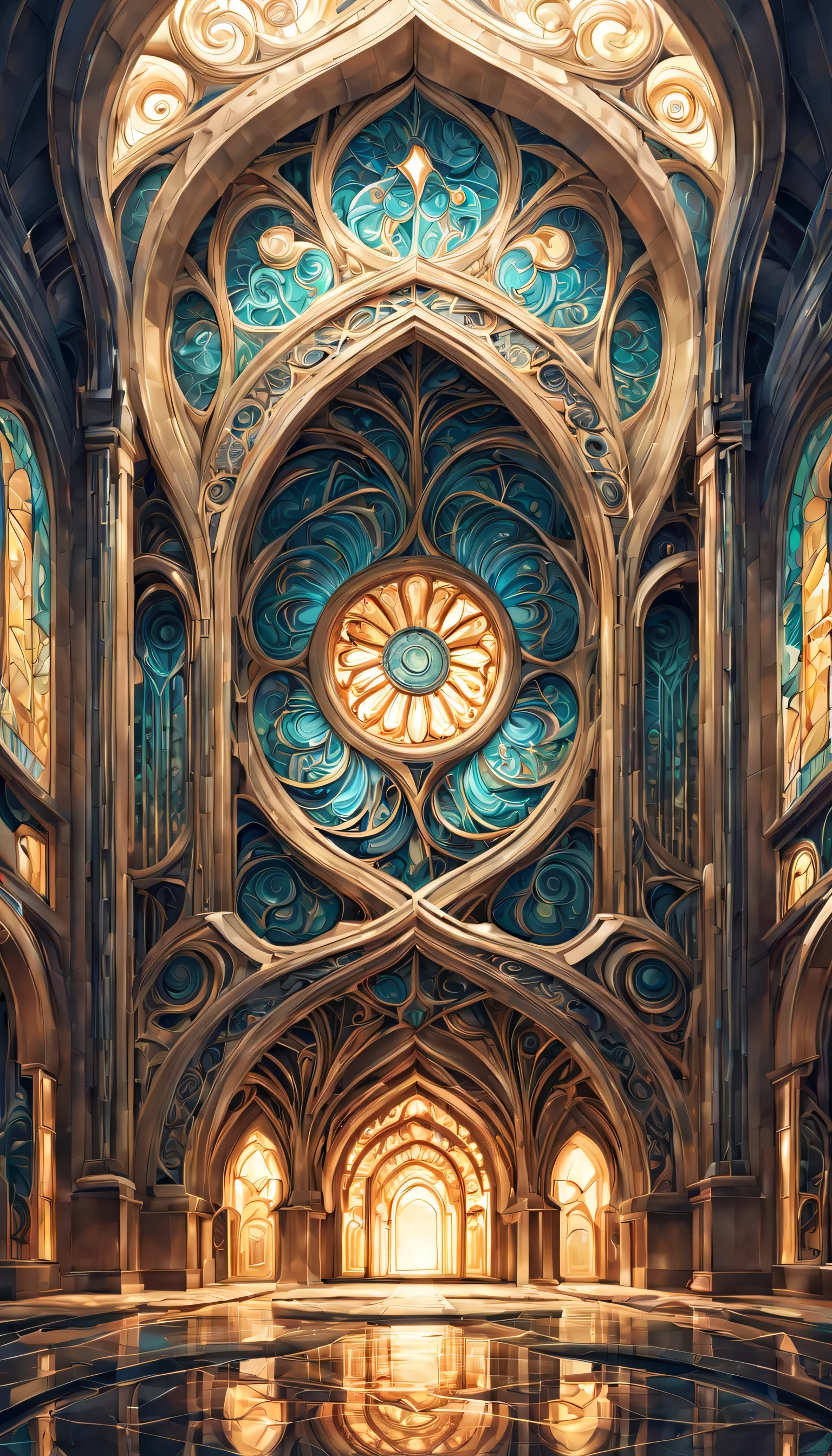 art deco:Clock tower,bright colors, intricate details. very detailed, Complex motifs, organic tracery, perfect composition, digital painting, art station, concept art, Smooth,, shape, T Masterpiece, highest quality, award-winning, High resolution, Landscape painting,Beautiful and amazing,Crystal Light