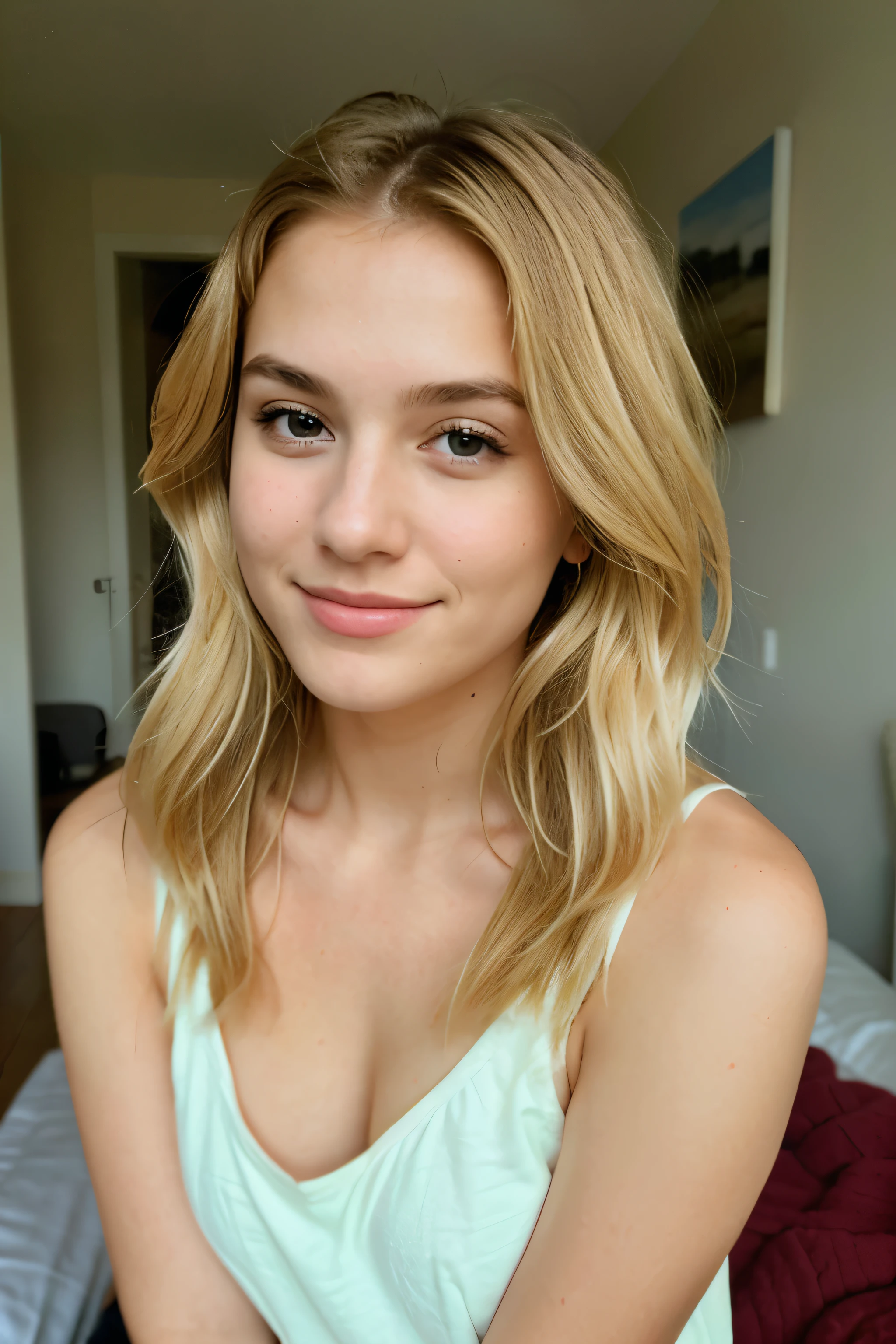 Beautiful girl with blonde