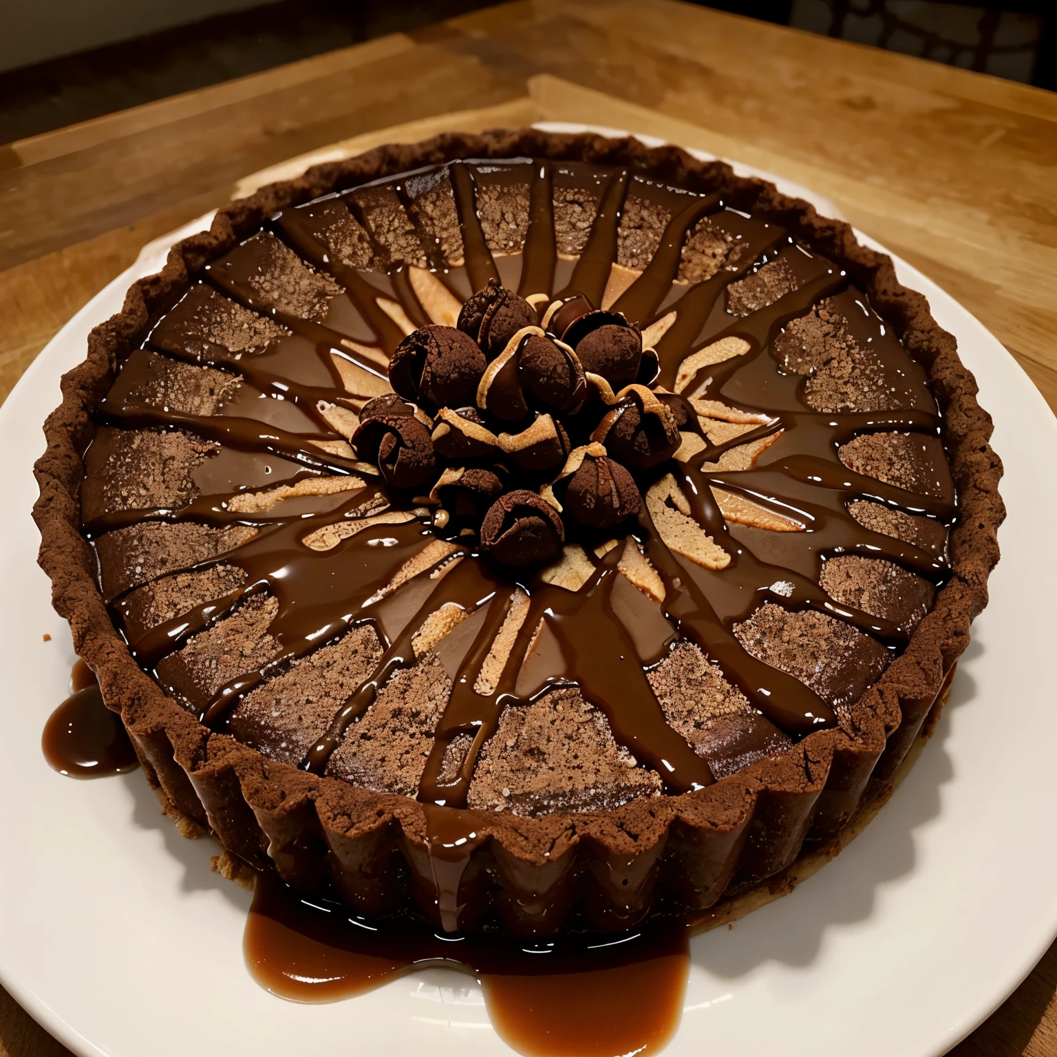 Chai truffle tart. as winter descends upon us, i long for a decadent dessert to whip up. this chai flavored tart with a salty caramel sauce delights the palate.