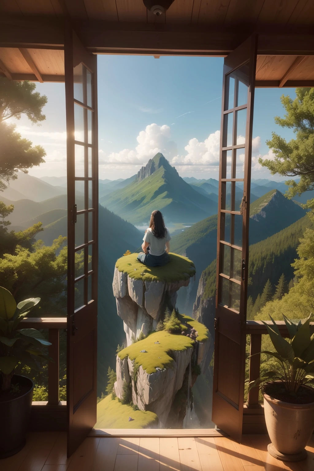 In this enchanting image, captured mid-moment, the dimensions measure 1280 pixels in width and 720 pixels in height. The tranquil tableau unfolds atop a serene mountain peak, where Jesus stands in earnest dialogue with a select company. The breathtaking backdrop displays a vivid depiction of nature, merging the azure sky, verdant mountains, and the verdant valleys in a harmonious tapestry of color. The ambiance resonates with a profound sense of serenity and spiritual resonance as the revered figure imparts wisdom and love to those in attendance, weaving a compelling and poignant visual narrative.