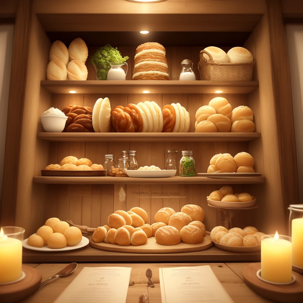 a table with a linen tablecloth,bread,rolls,ears of corn,butter in a churn,a jar of honey,delicious aroma,baked to perfection,tasty and fresh,crispy crust,soft and fluffy texture,artisanal baking,hearty meal,mouthwatering feast,rich flavors,farm-to-table ingredients,golden-brown crust,wholesome nourishment,traditional recipes,meticulous craftsmanship,made with love,homemade goodness,warm and inviting,comforting indulgence,delightful treat,satisfying and filling,culinary delights,tempting assortment,abundance of flavors,perfectly paired,invigorating breakfast,irresistible spread,sweet and savory,organic goodness,pure natural ingredients,artisanal presentation,colorful variety,mouthwatering display,luxurious dining experience,unforgettable taste journey,finest ingredients,(best quality,4k,8k,highres,masterpiece:1.2),ultra-detailed,(realistic,photorealistic,photo-realistic:1.37),cozy atmosphere,warm lighting,aromatic essence