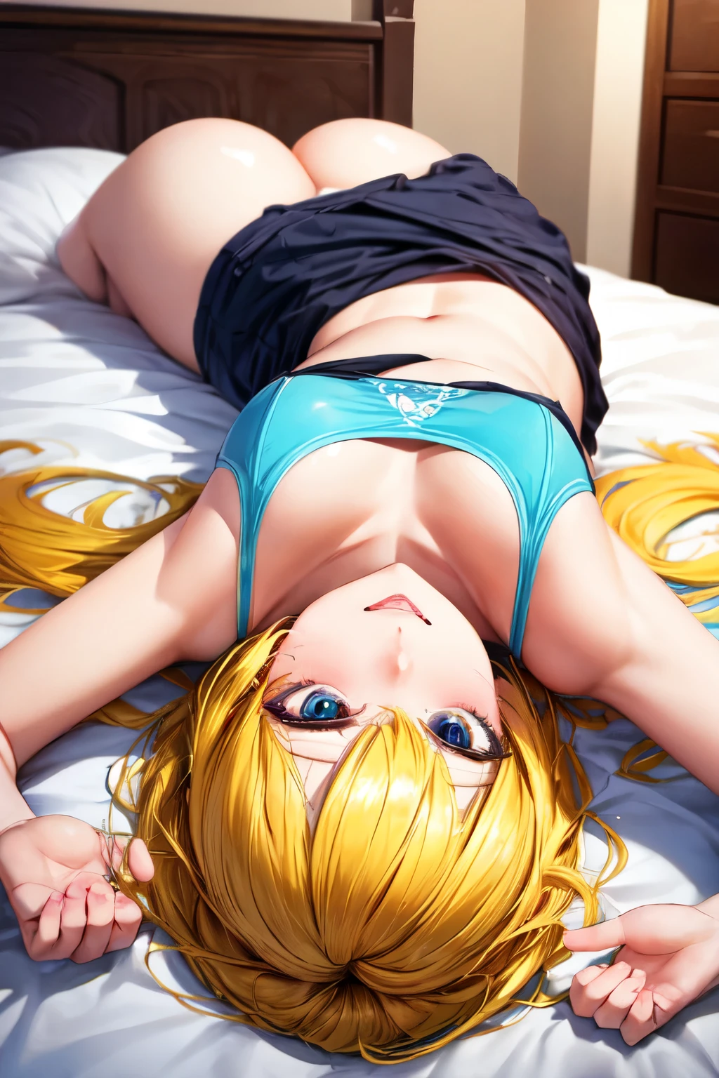 beautiful,hot,yellowhair,sexy,highquality,to lie down,blue eye, bdsm,on bed,