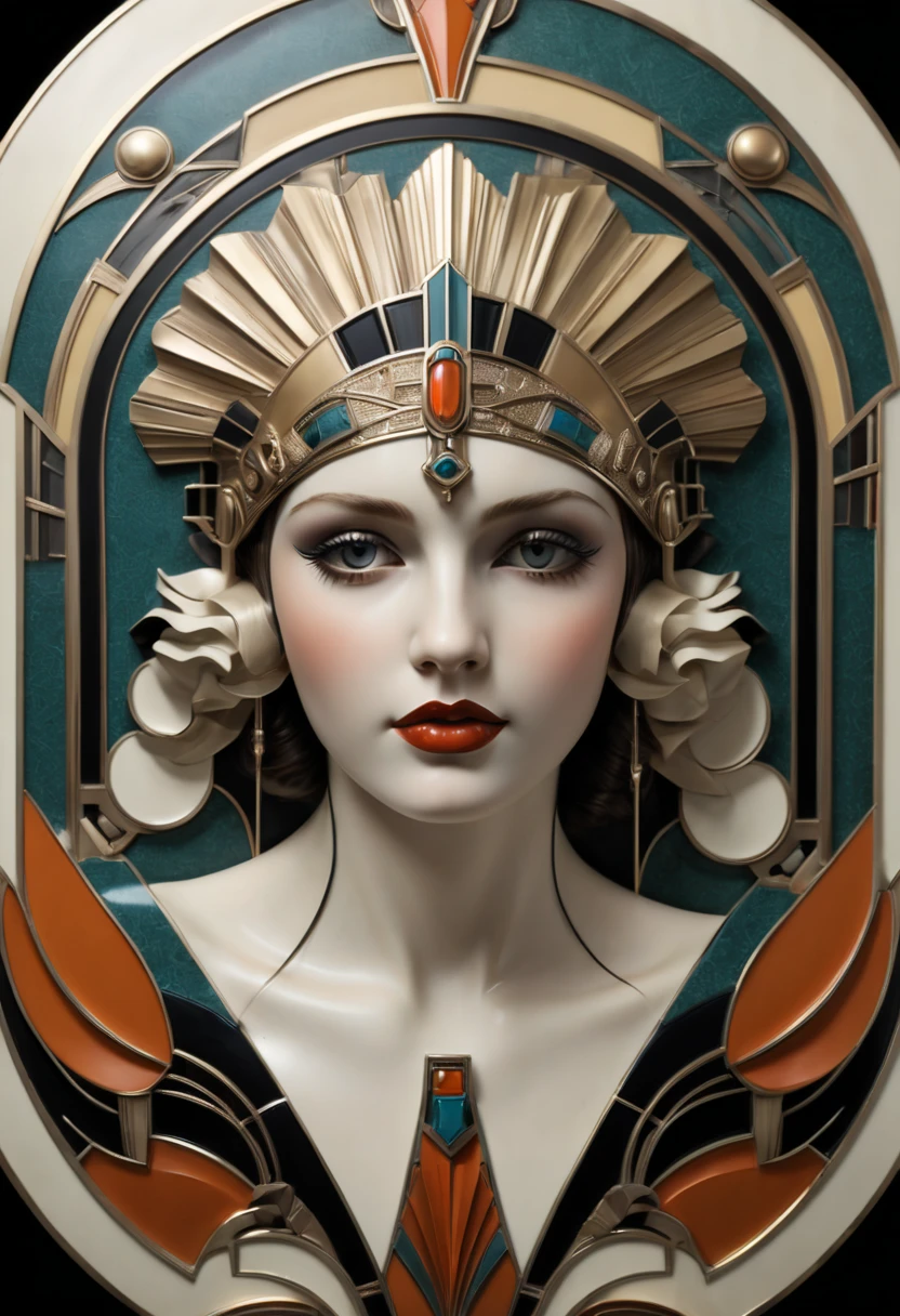 Art Deco, decorative art, by Adrian Genius, best quality, masterpiece, 8k