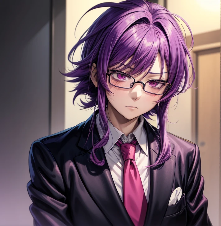 demiolos, <lora:demiolos s2-lora-nochekaiser:1>,
demiolos, (red eyes:1.3), purple hair, male focus, glasses,
BREAK midriff, crop top, labcoat,
BREAK indoors, classroom,
BREAK looking at viewer,
BREAK <lyco:GoodHands-beta2:1>, (masterpiece:1.2), best quality, high resolution, unity 8k wallpaper, (illustration:0.8), (beautiful detailed eyes:1.6), extremely detailed face, perfect lighting, extremely detailed CG, (perfect hands, perfect anatomy),