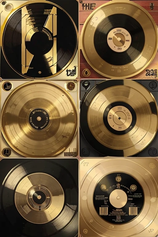 make a gold record cover from top to bottom
