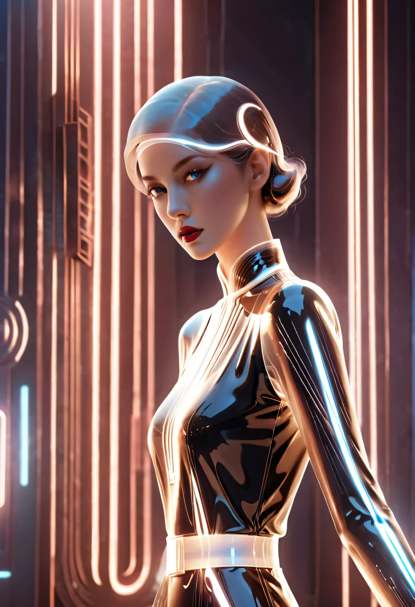 art deco design,fashion clothing,streamline moderne,Abstraction,futuristic,Light luxury