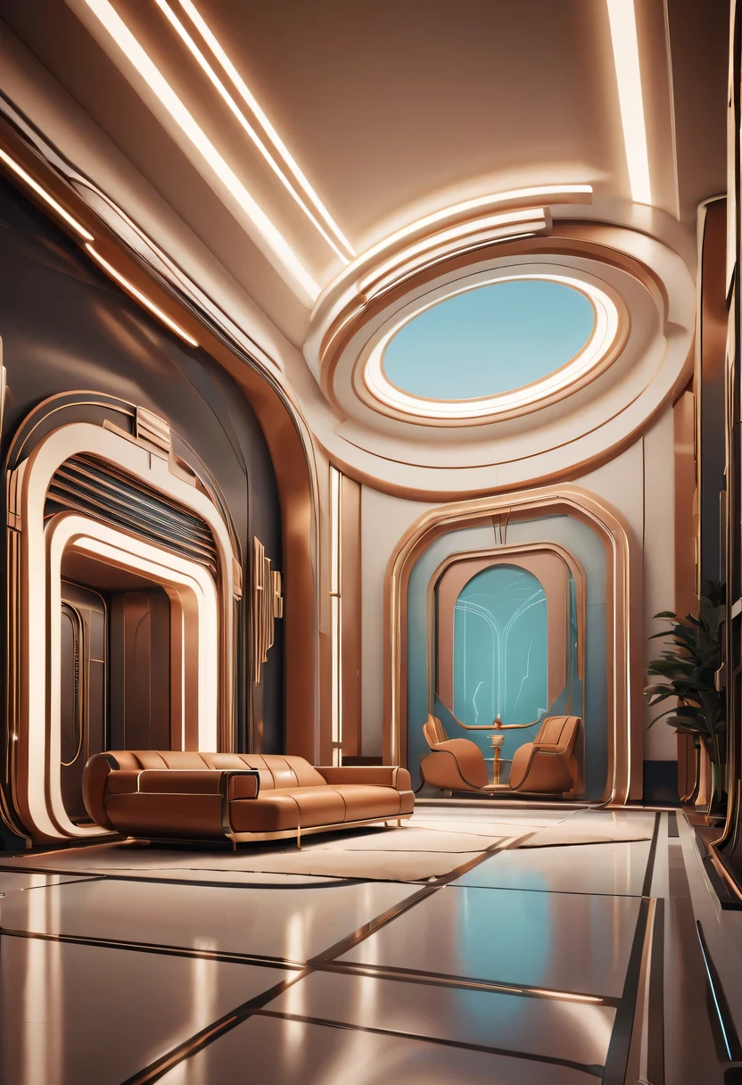 arafed room with a large circular window and a couch, futuristic persian palace, futuristic interior, futuristic palace, futuristic architectural art, futuristic decor, mandelbulb architecture, detailed futuristic architecture, exquisitely designed throne room, futuristic room background, surreal sci fi architecture, ornate cyberpunk interior, futuristic room, neofuturistic highly detailed, sci - fi interior, futuristic marrakech --auto --s2