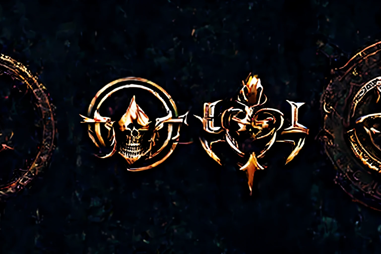 ReaperRaiment logo, logo ReaperRaiment, ReaperRaiment text, skulls, gothic, grunge, crosses, skeletons, reapers, emo, cemetary, dark colours, detailed
