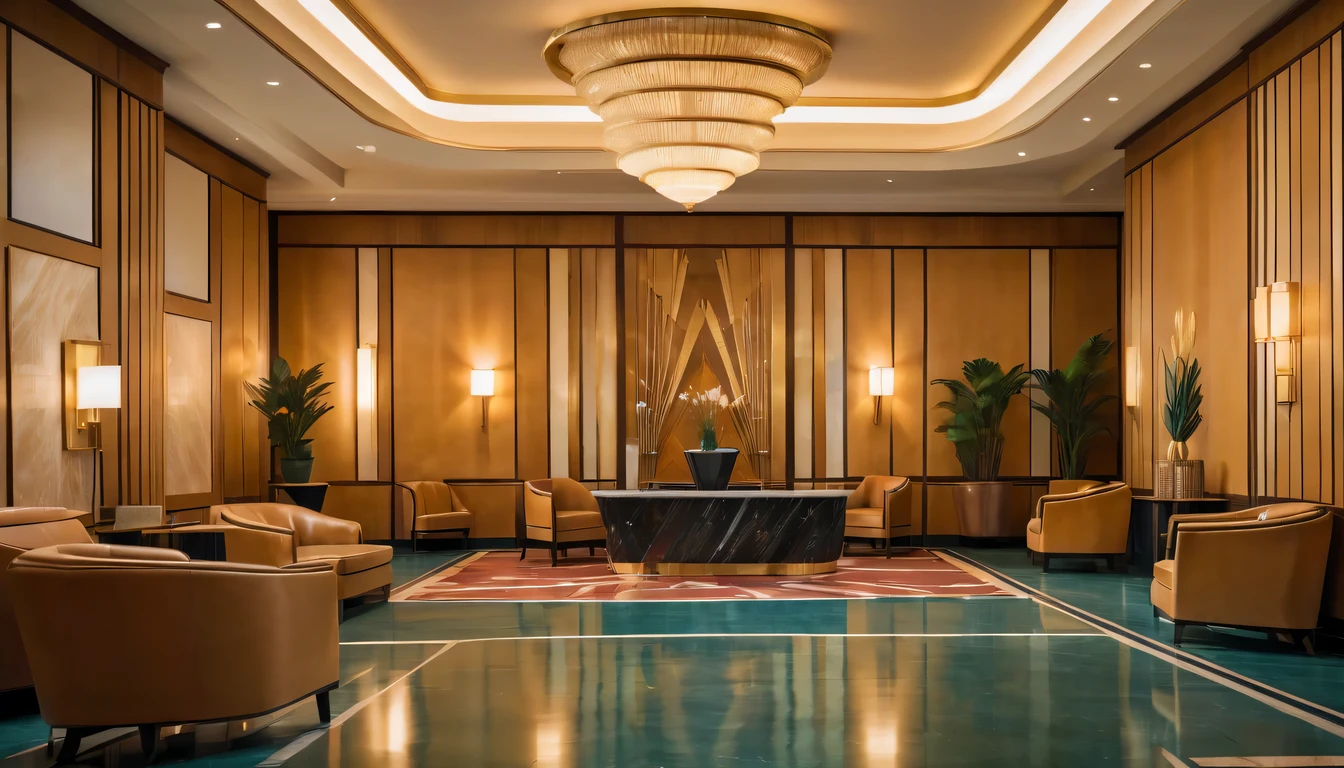 art deco design,Hotel Lobby,Abstraction,modern style,Luxury and Luxury