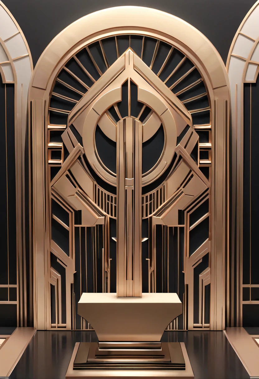 art deco design,Three-dimensional sculpture,Abstraction,modern style,Luxury and Luxury