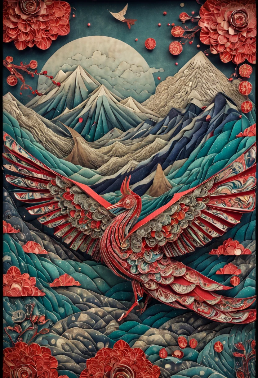 Chinese art deco, year 2040, zentagle, origami, cinematic.....by my self....lol....