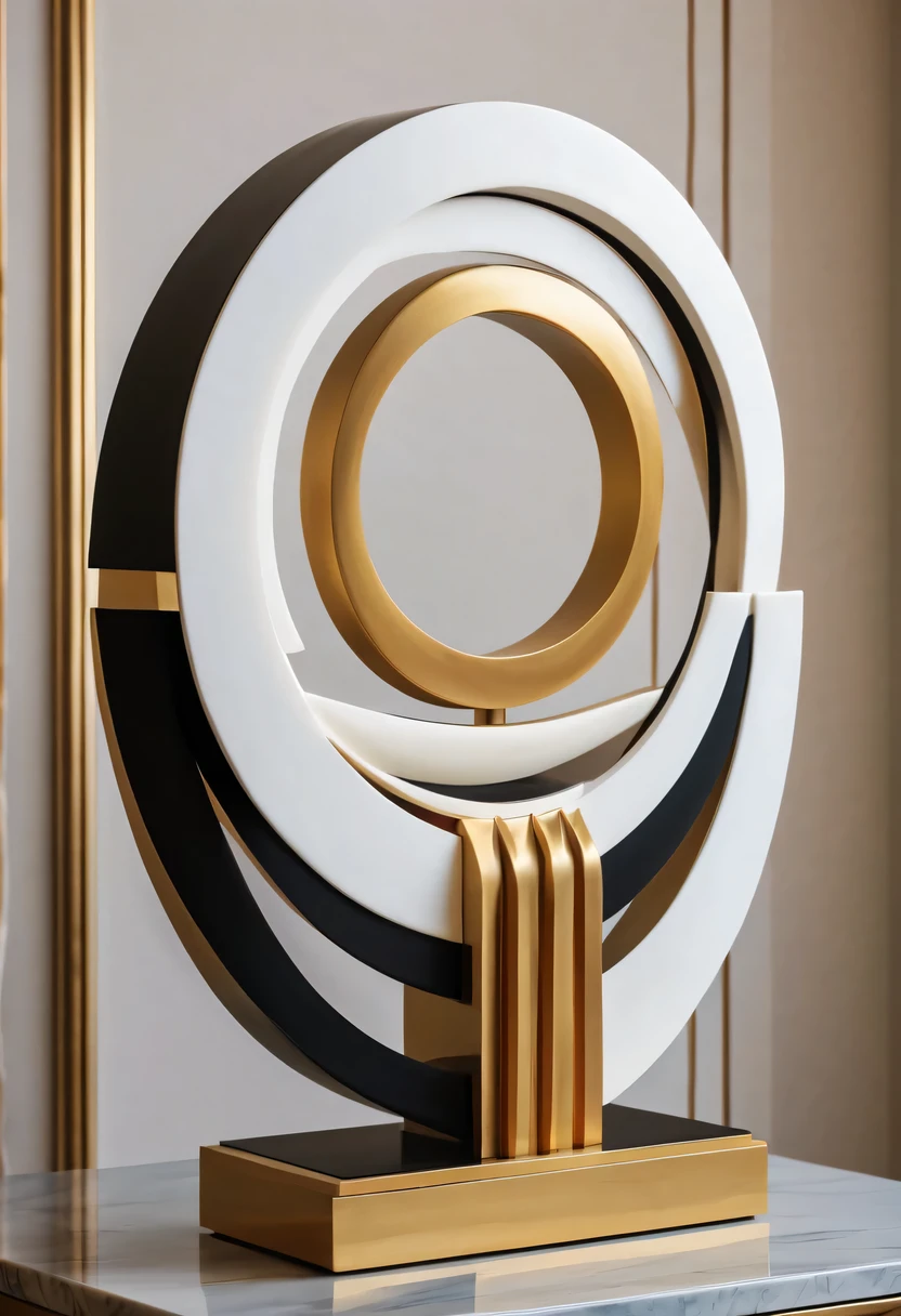 art deco design,Three-dimensional sculpture,Abstraction,modern style,Luxury and Luxury
