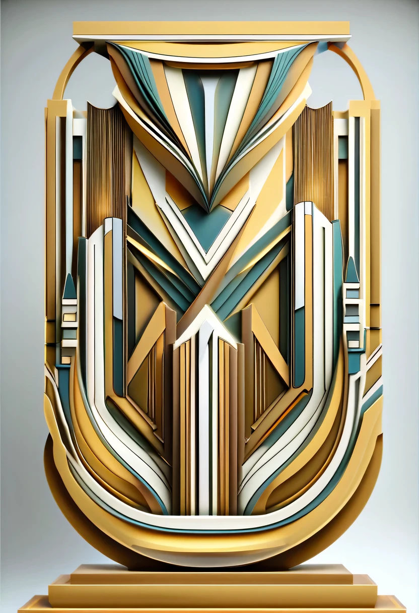 art deco design,Three-dimensional sculpture,Abstraction,modern style,Luxury and Luxury
