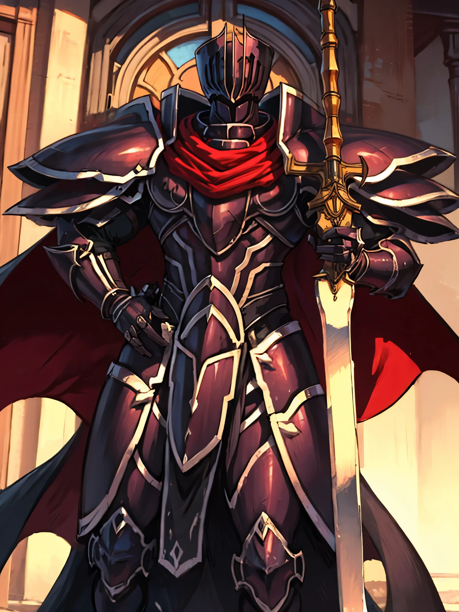 BlackKnight_fe, Armor, Cape, Helmet, Sword