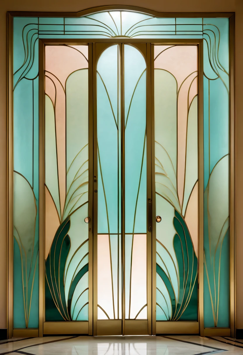 art deco design,Glass door