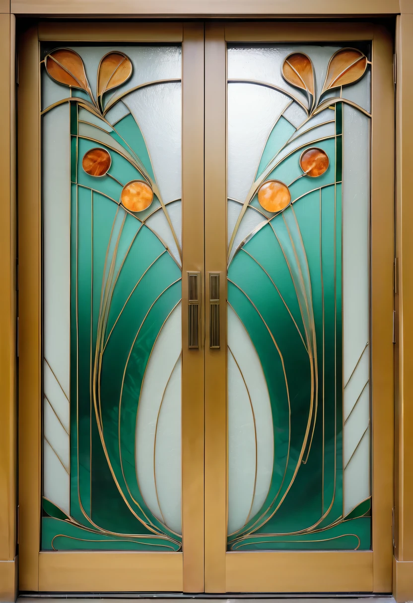art deco design,Glass door