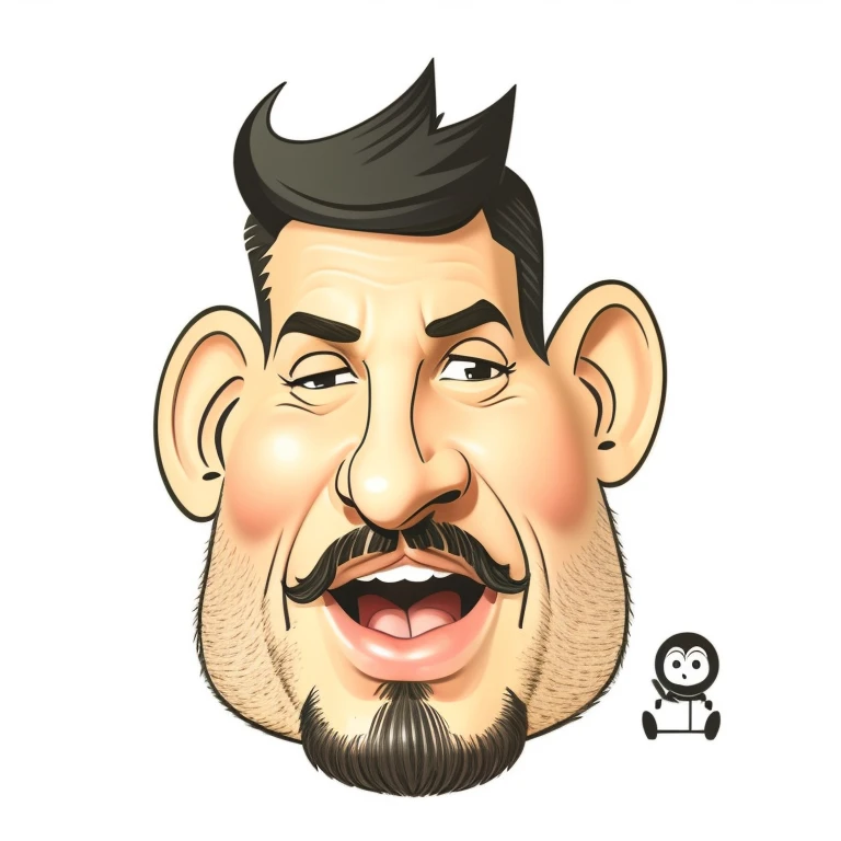 desenho animado de um homem com barba e bigode, caricatura style, caricatura illustration, caricatura!!!, caricatura, caricatura, alarcóna caricaturist, retrato de desenho animado, caricaturista, marcador, estilo de arte dos desenhos animados, caricatura, digital sketch, carregado, desenhado com photoshop, cel sombreado!!!, desenho digital, arte digital dos desenhos animados