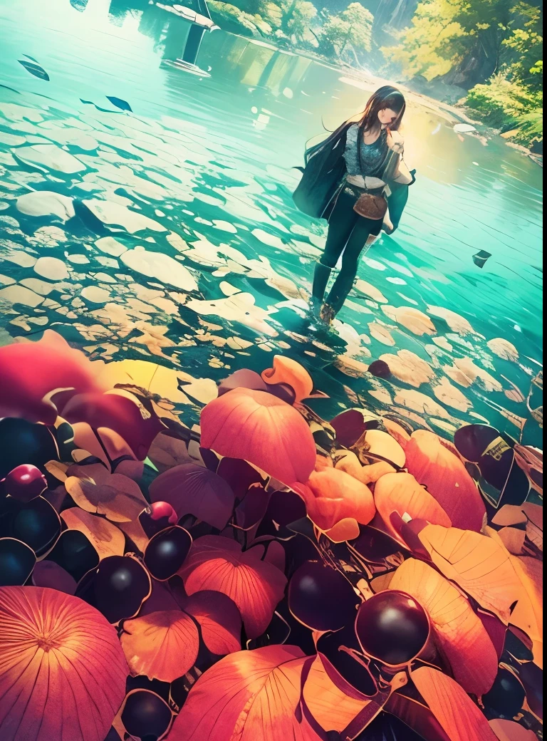 Change background in cute girl
