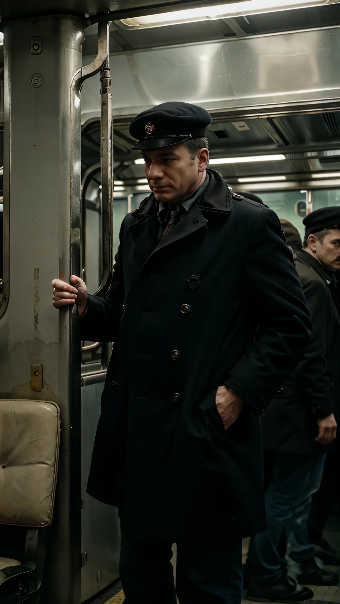 Man traveling by train to the Soviet Union during the Great Depression
