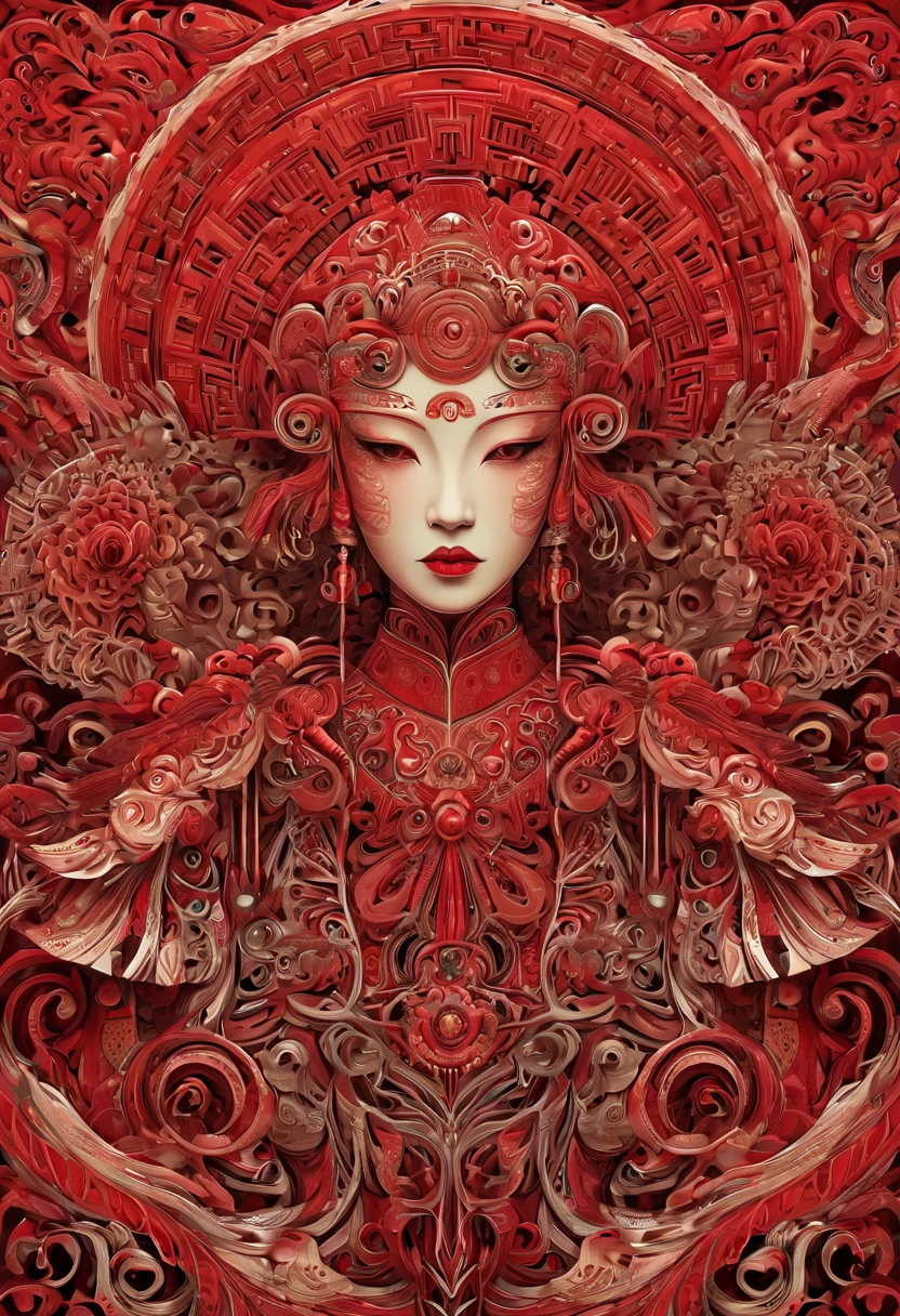 official art, unity 8k wallpaper, ultra detailed, beautiful and aesthetic, masterpiece, best quality, (zentangle, mandala, tangle, entangle), (fractal art:1.3) , 1girl, red flowers, extremely detailed, dynamic angle, cowboyshot, the most beautiful form of chaos, elegant, a brutalist designed, vivid colours, romanticism, by james jean, roby dwi antono, ross tran, francis bacon, michal mraz, adrian ghenie, petra cortright, gerhard richter, takato yamamoto, ashley wood, atmospheric