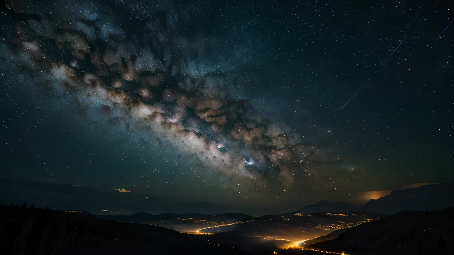 linda imagem, universo estrelado, showing the milky way, imagem realista, hd