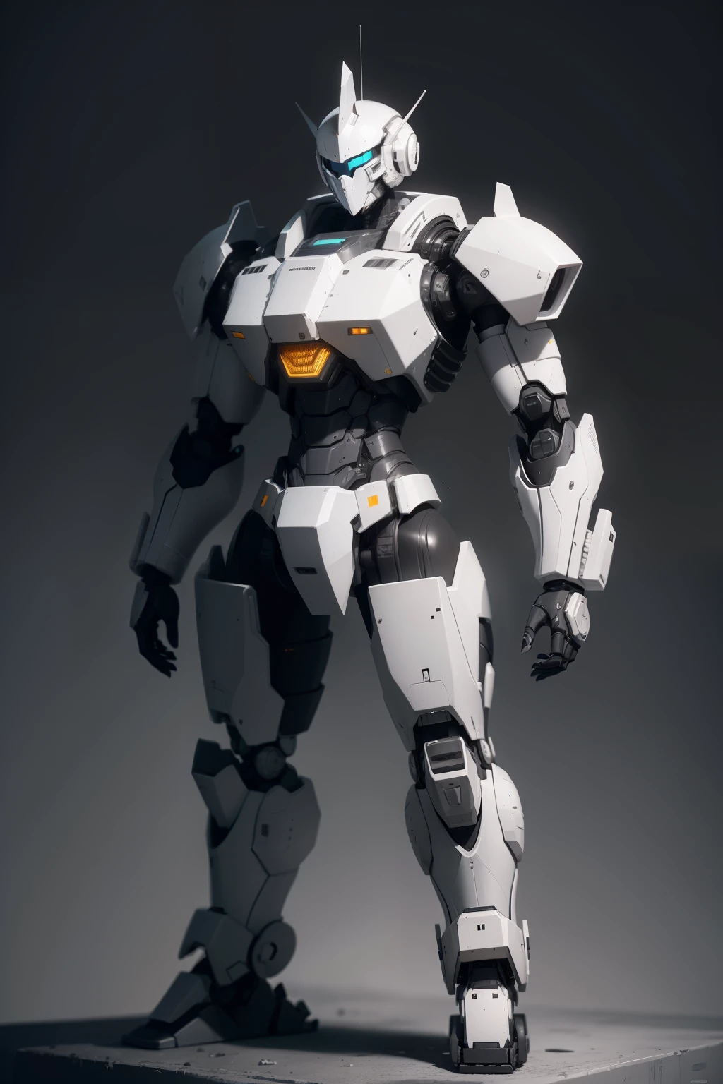 Amidst the monochromatic realm of a black and white line drawing, a hard surface design comes to life. A kitbash Robot, an assemblage of various mechanical components, stands as a testament to engineering prowess. The intricate details of its metallic composition shine amidst the stark contrast of the whites and blacks, each line meticulously drawn to bring out the robust textures of its rough, unyielding exterior.