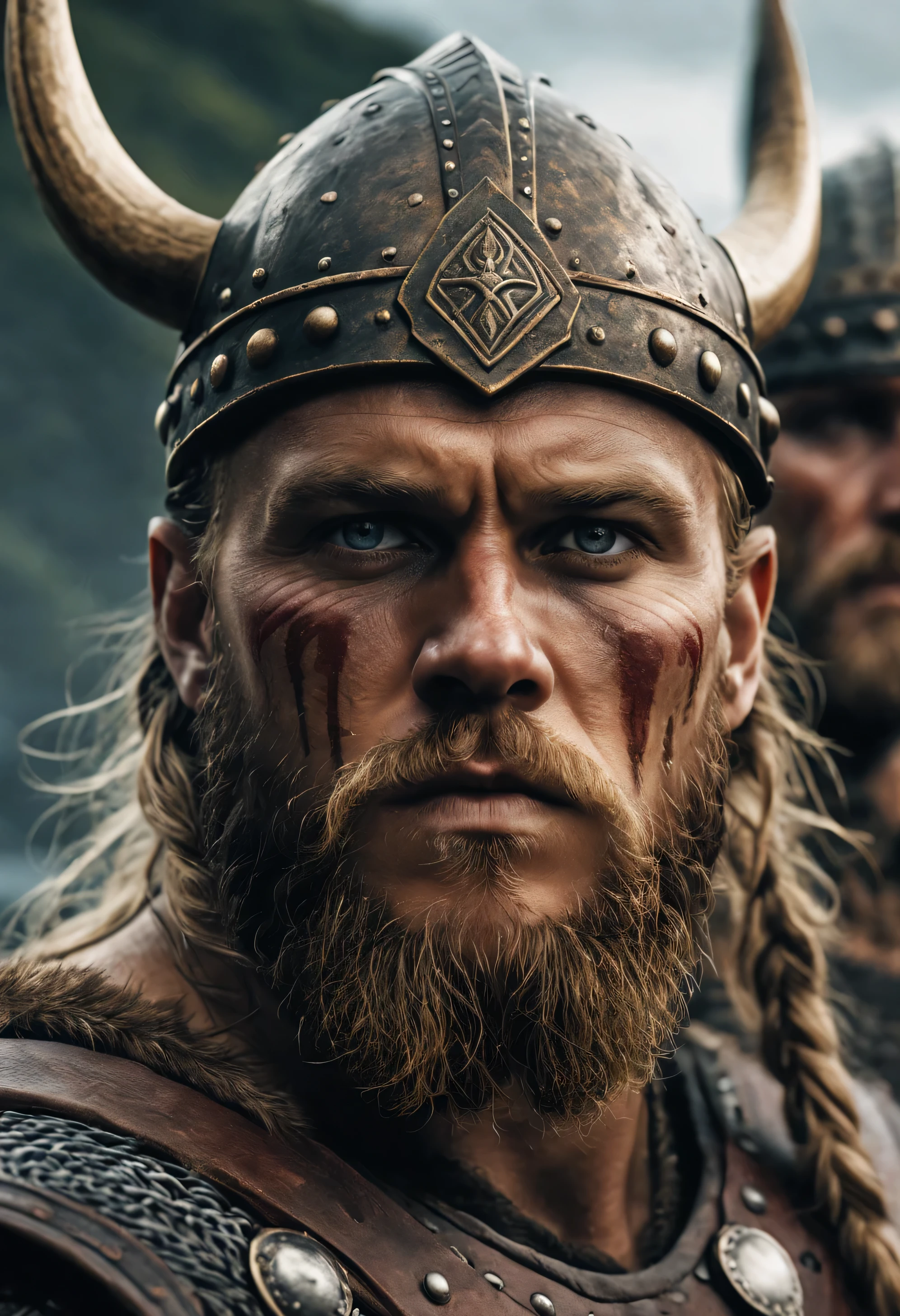 Period and situation: Siglo 11, Viking warriors settled on an island in America. Realistic visual representation in 8k mode of Viking warriors standing, Looking directly at the camera.
Illustration details:
Retrato de guerreros vikingos:
Escena detallada que presenta un retrato en primer plano de guerreros vikingos., looking directly at the camera with intense and determined expressions, resaltando sus rasgos faciales y la ferocidad en sus ojos.
Ropa y armamento profundamente detallados:
Deep visual representation of warriors' clothing and weaponry., con un enfoque detallado en cada elemento, incluyendo adornos, grabados en armas y detalles minuciosos de su vestimenta.
8k Island Background:
An 8k resolution background that captures in detail the natural environment surrounding the Viking warriors, mostrando la diversidad de la flora, Island topography and atmospheric sky.
Rasgos individuales del guerrero:
Highlighting the individual characteristics of each warrior., allowing you to appreciate the diversity in their faces, tatuajes o marcas distintivas, destacando la individualidad de cada miembro de esta comunidad vikinga.
Estilo y calidad realistas (8k):
Visually captivating and realistic style in 8k resolution, utilizando colores vibrantes y detalles ultraprecisos para transmitir la autenticidad y la fuerza de estos guerreros vikingos.
Illustration position:
Composition that immerses the viewer in the imposing presence of the new territory.