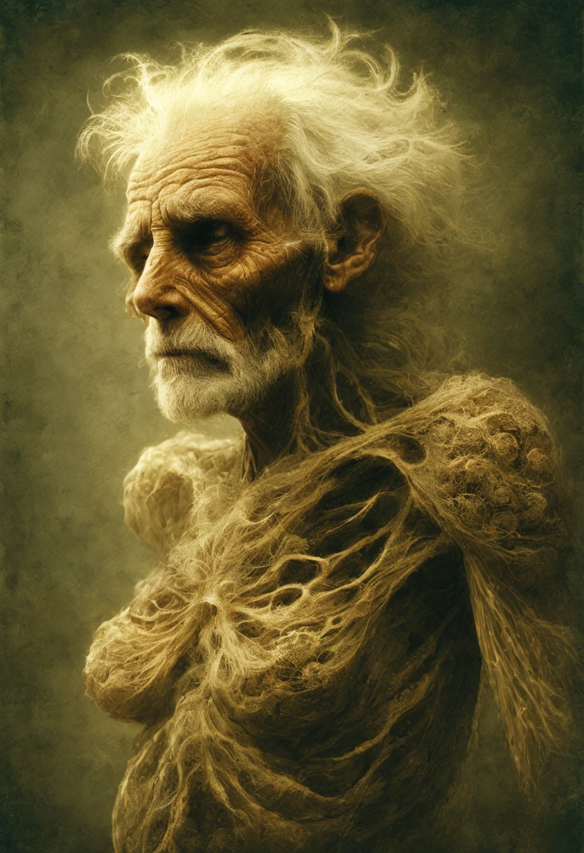 an elderly humanoid in a late stage of development. The appearance varies depending on the case, but the quality of "rottenness" is inherent in any appearance. especially lively in the style of Nico Antila. Jeremy Mann and Charles Dana Gibson, Mark Demsteder, Paula Headley. Ralph Blakelock, Ed Emshwiller, Marianne Wroten, Arthur Rackham + concept art. Very beautiful, gouache, cinematic, dark, creepy, mysterious, modern vintage.
