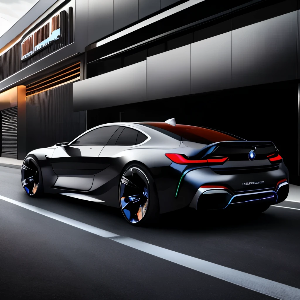 a black car with black red rims parked in front of a building, luxury hd render, bmw concept cars, concept car, modern car design, digital art of an elegant, concept car design, with sleek lines and a powerful, futuristic concept car, hyper luxurious, futuristic cars, concept automobile design, car design, luxury and elite, car concept, futuristic car