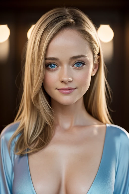 (body postrait:1.4), UHD, Masterpiece, textured skin, super detailed, high quality, award wining, best quality cinematic lighting, Alexis bledel, actress, sexy girl, open bathrobe, blonde hair, (blue-eyed girl), highly detailed glossy eyes, light smile, portrait photo of a 18-year-old girl, medium breasts, (looking at the camera), specular lighting, dslr, ultra quality, sharp focus, tack sharp, dof, film grain, (centered), Fujifilm XT3, crystal clear, center of frame, cute face, sharp focus, detailed skin pores, full body