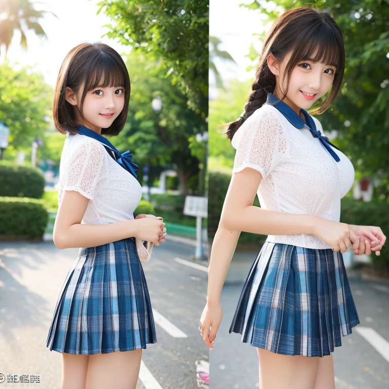 elementary school girl、cute、big breasts、summer clothes、Adult、Turtle shell binding、