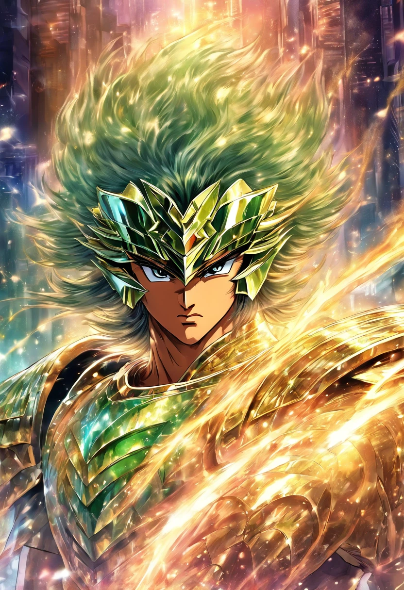 Saint Seiya, chevalier Dragon, Shiryu, Centrage parfait, Porter armure du Dragon, gaieté, La position debout, Beauté abstraite, centré, En regardant la caméra, Face à la caméra, proche de la perfection, dynamique, très détaillé, lisse, Netteté, 8K, résolution haute définition, illustration, illustrations de Carne Griffiths et Wadim Kashin, fond blanc