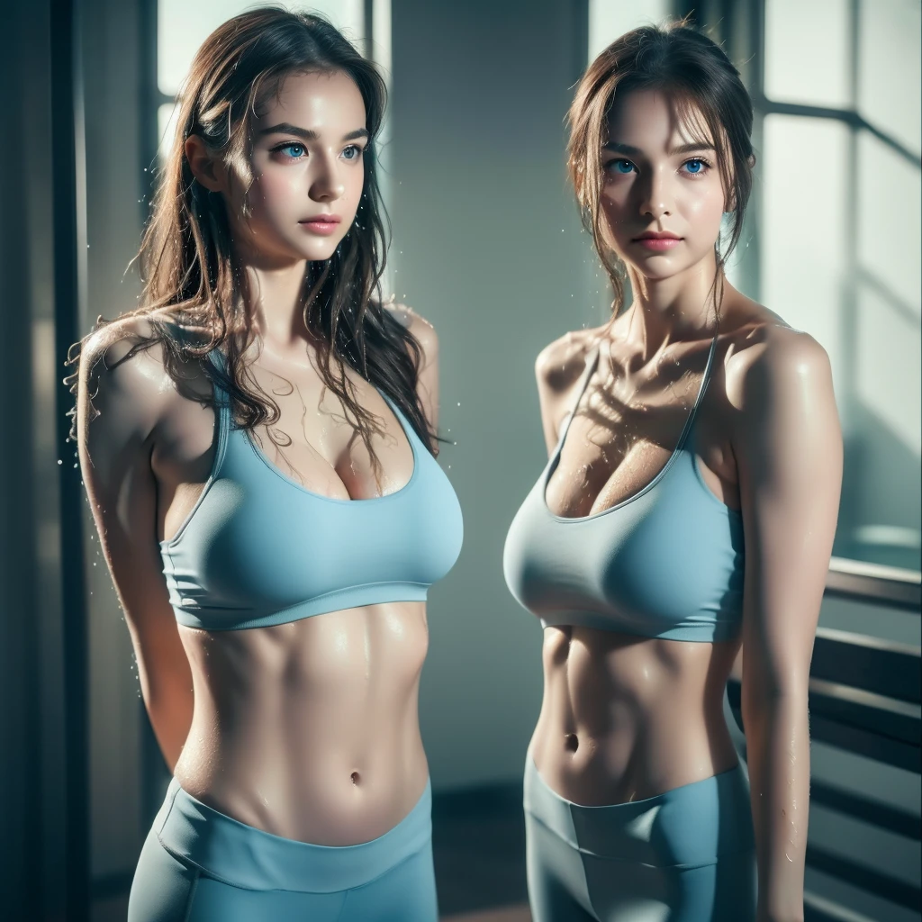 SeaArt 2.1, Fitness Girl、Cute Baby Turtle、Hentail Realism, 8K, 1 Girl Inside, Cyan Pupils, Mole Under Eye, Toned Abs、Beautiful Woman、Colossal Tits: 1.3、Beach、True to Life、8K、Russian Girl、Nude 、(sweaty) 、((Woman working out in the gym))、((Wet hair))、(Erotic face)、Toned thighs、com rosto detalhado、Detailed lips、One detailed eye、Long hair、Refreshing look、(Pose erotic)