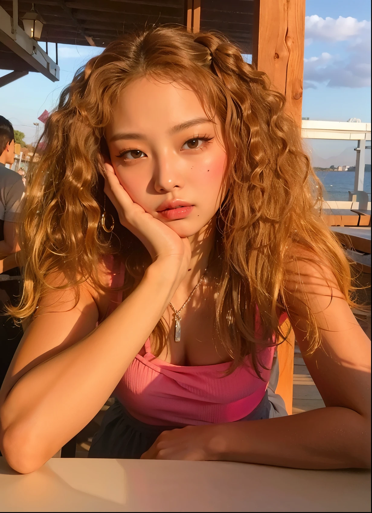 Jennie from BLACKPINK face, fotorrealista, ultrahd, 8k.