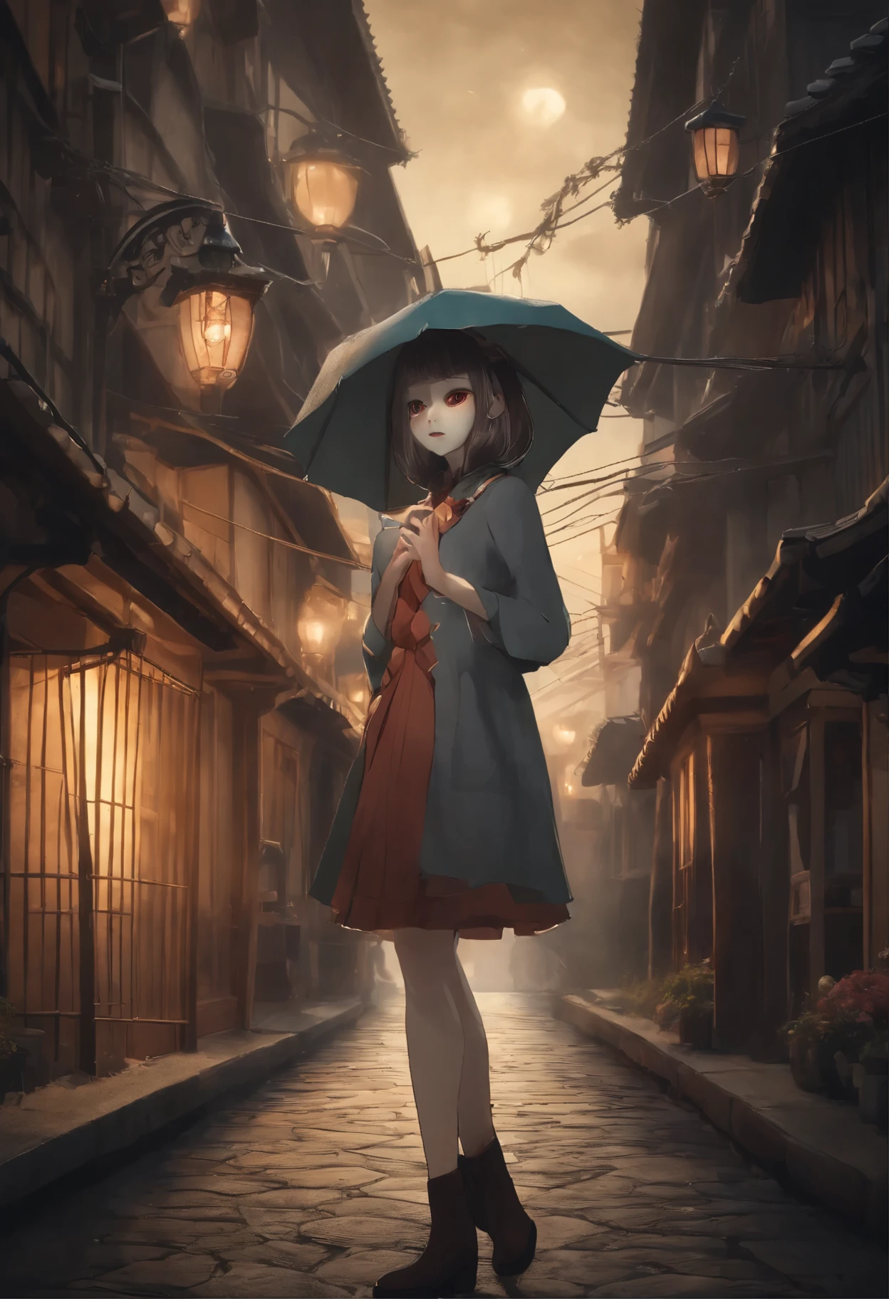 Enchanting selfie of a beautiful nekomimi girl, (captivating expression:1.3), (nekomimi features with detailed whiskers), (soft and dreamy background), (subtle ethereal glow enhancing cuteness:1.2), (colorful and stylish accessories), (playful and innocent facial features), (meticulously crafted self-portrait:1.25), (blend of human and feline allure), (kawaii charm in every detail), (adorable and enchanting atmosphere)
Detailed and ominous portrayal of GeGeGe no Kitaro's world, (twisted yokai alleyways:1.3), (sinister urban decay:1.2), (ghastly yokai figures with intricate deformities), (subtle ethereal glow amidst shadows:1.15), (raw and unsettling details), (meticulously aged and decayed urban environments), (chilling human-yokai interactions with intricate expressions), (blend of horror and fantasy:1.25), (distorted and nightmarish scenes), (ominous and haunting atmosphere)