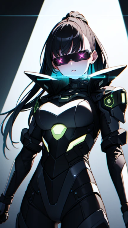 ((highest quality)), ((masterpiece)), (very detailed:1.3), 3D, beautiful (cyber punk:1.3) Female Hacker, mohican hairstyle, dark hair, operating computer terminals, head mounted display, computer server, LCD Screen, fiber optic cable, company logo, HDR (high dynamic range), ray tracing, NVIDIA RTX, super resolution, unreal 5, Scattered beneath the surface, PBR texture, Post-processing, anisotropic filtering, Depth of bounds written, maximum sharpness and sharpness, multilayer texture, Albedo and specular mapping, surface shading, Accurate simulation of light-matter interactions, perfect proportions, octane rendering, duotone lighting, Low ISO, White balance, Rule of thirds, wide aperture, 8K students, efficient subpixel, subpixel convolution, luminescent particles, dynamic pose