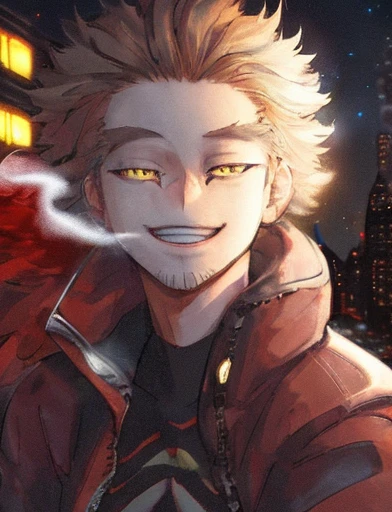 hawk,bottle of wine,drunk man,night scene,street light,blurred background,detailed feathers,expressive eyes,loose clothing,mischievous smile,anime style,rich colors,vibrant atmosphere,strong lighting,urban setting,late night,shadowy figures,neon signs,smoke,lively city,bokeh lights,energetic strokes,brushstrokes,emotional intensity,playful composition,street art influences,realistic portrayal,contrast between light and dark,1 drunk man holding a bottle of wine,2 hawks flying in the night sky,expressive body language,mysterious atmosphere