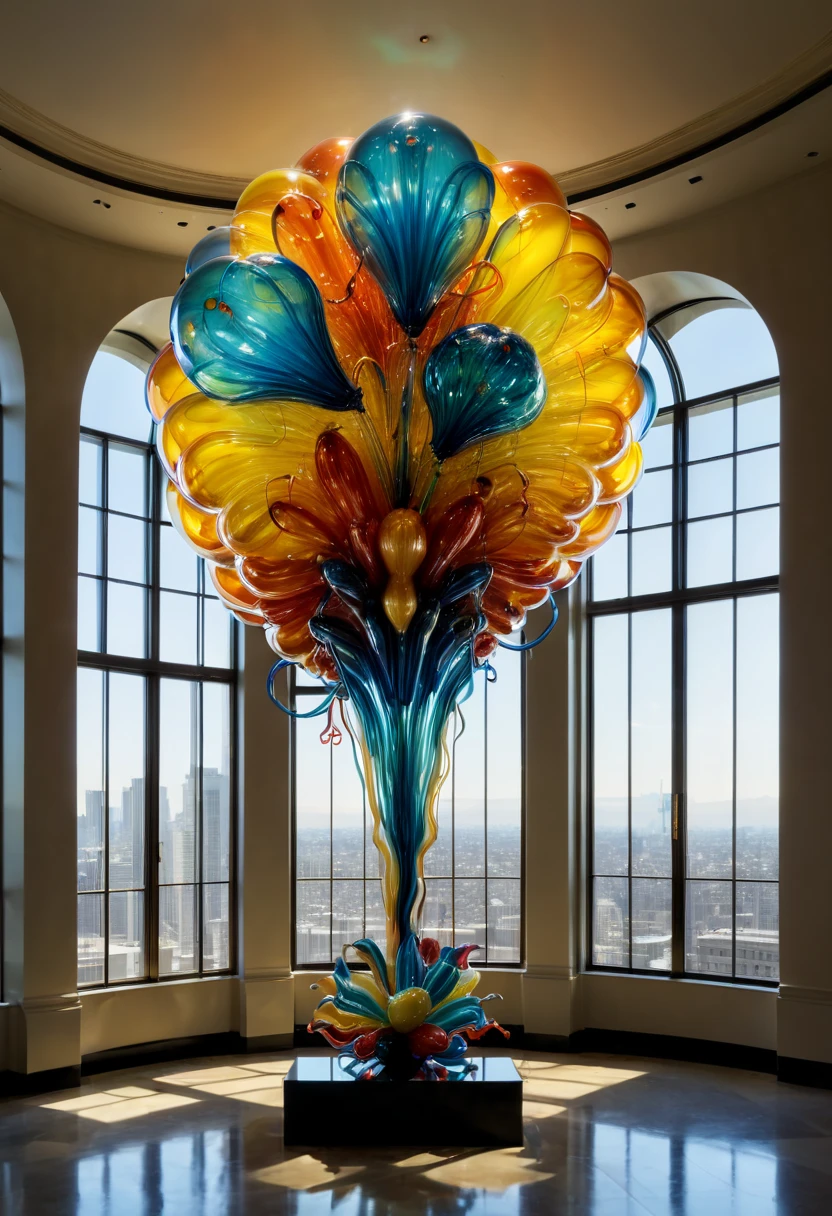 Art Deco era, balloon, by Dale Chihuly, best quality, masterpiece, 8k