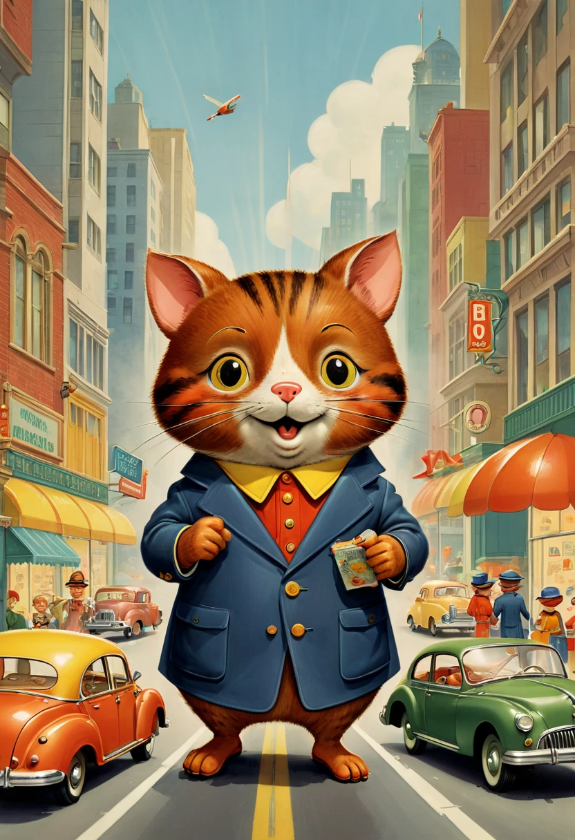 Art Deco era, by Richard Scarry, best quality, masterpiece, 8k