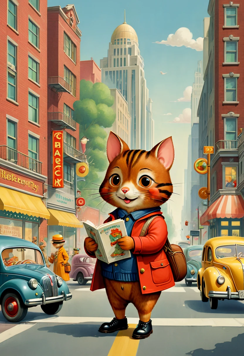 Art Deco era, by Richard Scarry, best quality, masterpiece, 8k