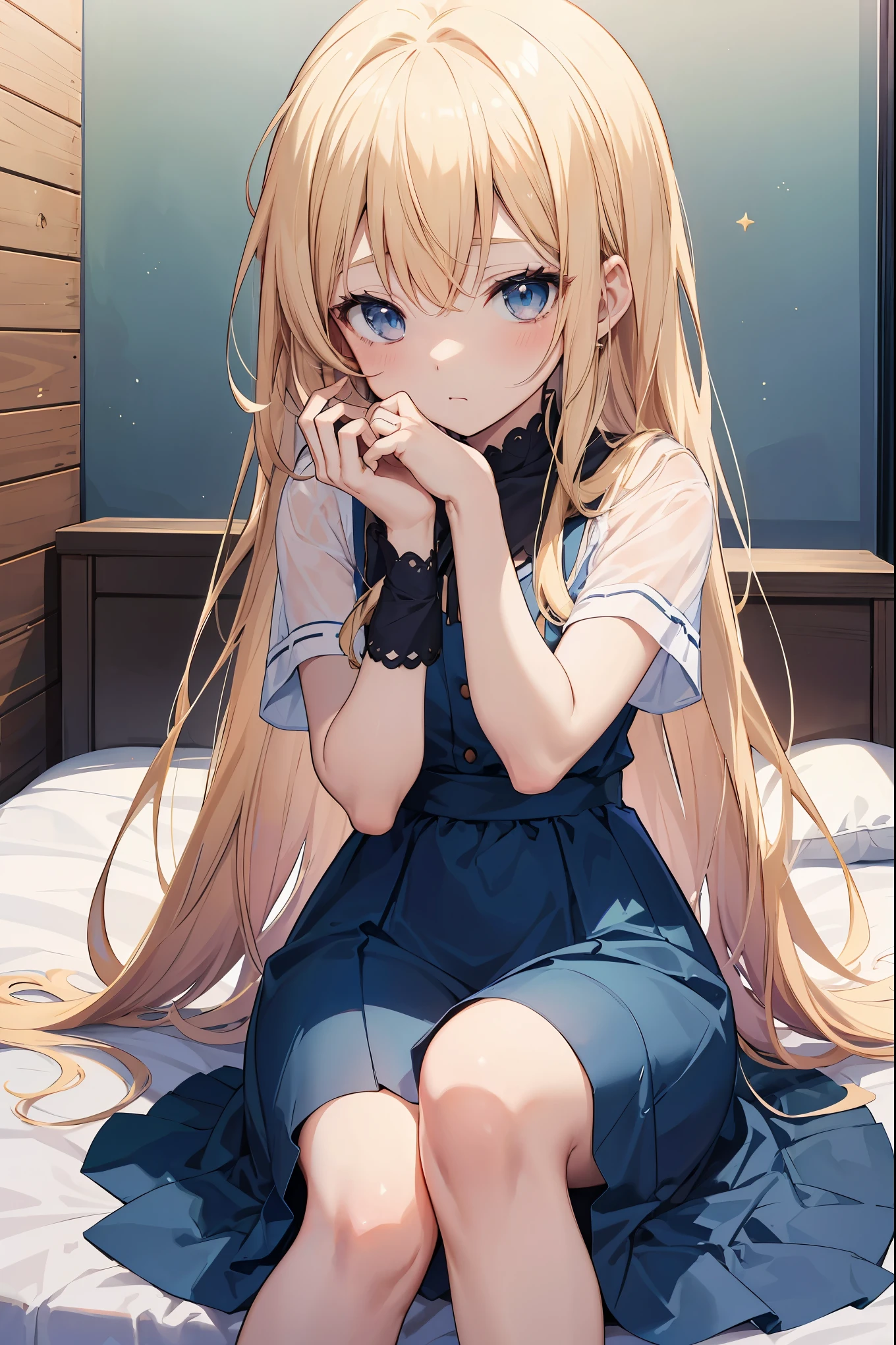 Reines, 1girl, high quality, best quality, illustration, masterpiece, (highly detailed:1.2), (extremely detailed:1.3), sleeveless, showing collarbone,  young girl, string ribbon, short skirt, braid, petite, loli, in a house