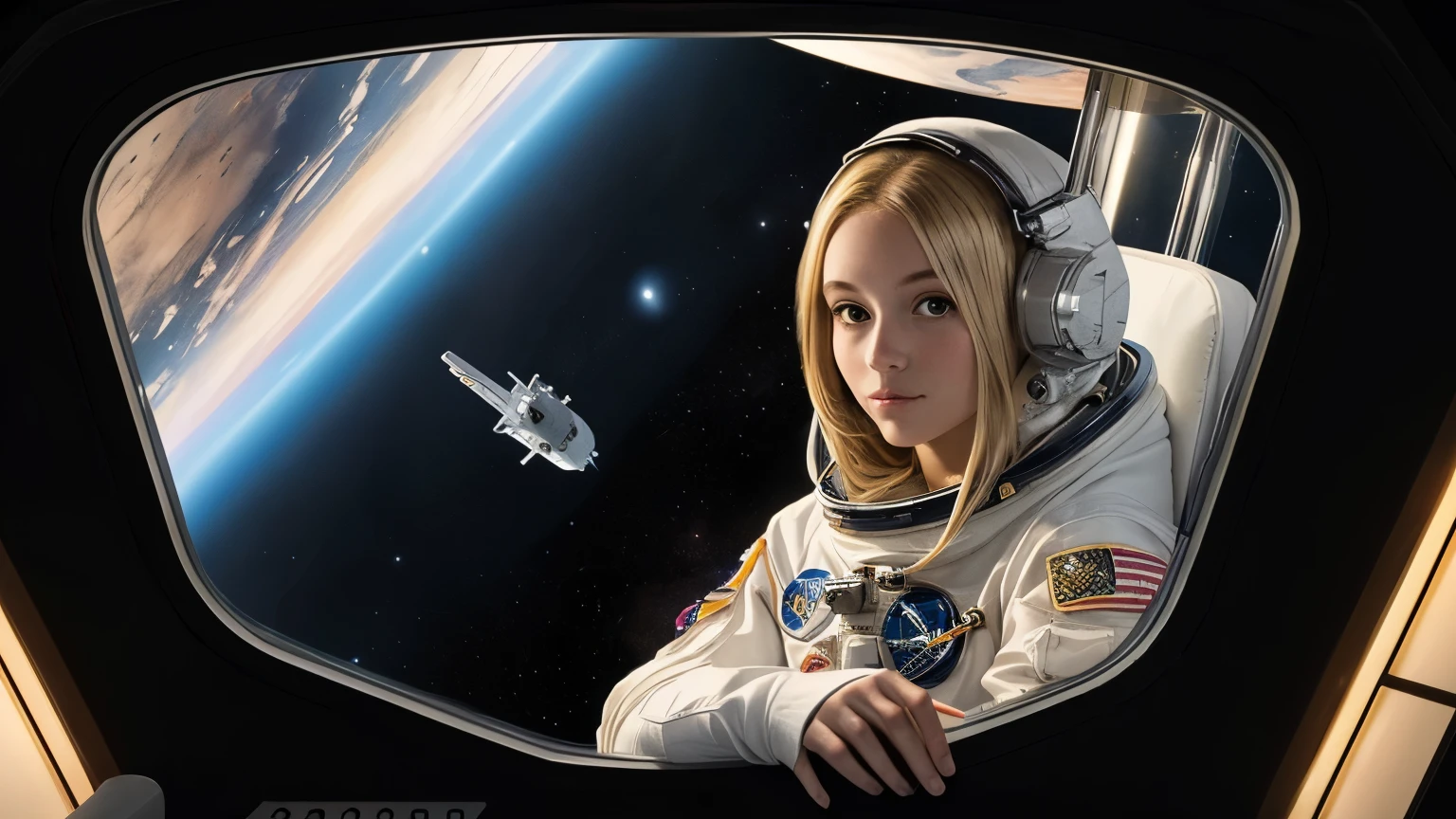 GIRL CHILD 10 years old, blonde straight hair very long, PORTRAIT STYLE, CLOSE UP, STAR WARS MOVIE STILL, STAR WARS MOVIE SCREENSHOT, STAR WARS MOVIE STILL, STAR WARS MOVIE STILL, 4K HQ WALLPAPER, STAR WARS MOVIE, HOLDING 4k lightsaber, still star wars, hd star wars photo.