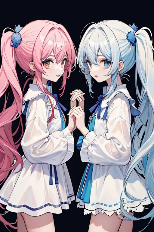 ,twins,cabelo branco,meias,mulher madura,