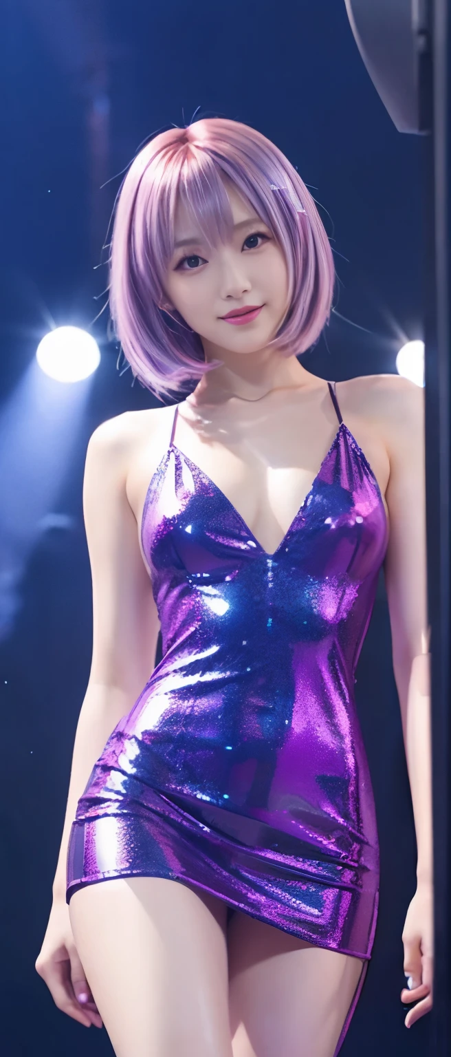 cyber idol、Full body Esbian、prism mini dress、Emitting a fantastic light、、Prism Hair