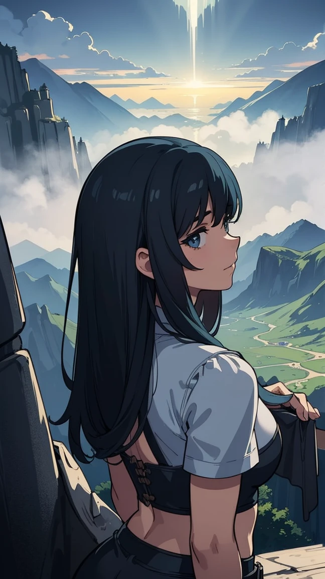 (masterpiece, best quality:1.2), (masterpiece, best quality:1.2), landscape, aerial perspective, Tropical mountains, landscape indigo accent, mythology, cinematic,detailed, Atmospheric,backlight,epic, cinematic, conceptual art, Mattire, Beautiful scenery, Realistic lighting, masterpiece, high quality, Beautiful graphics, high detail, ultra detailed, Lighting, human development report, illustration, --v6