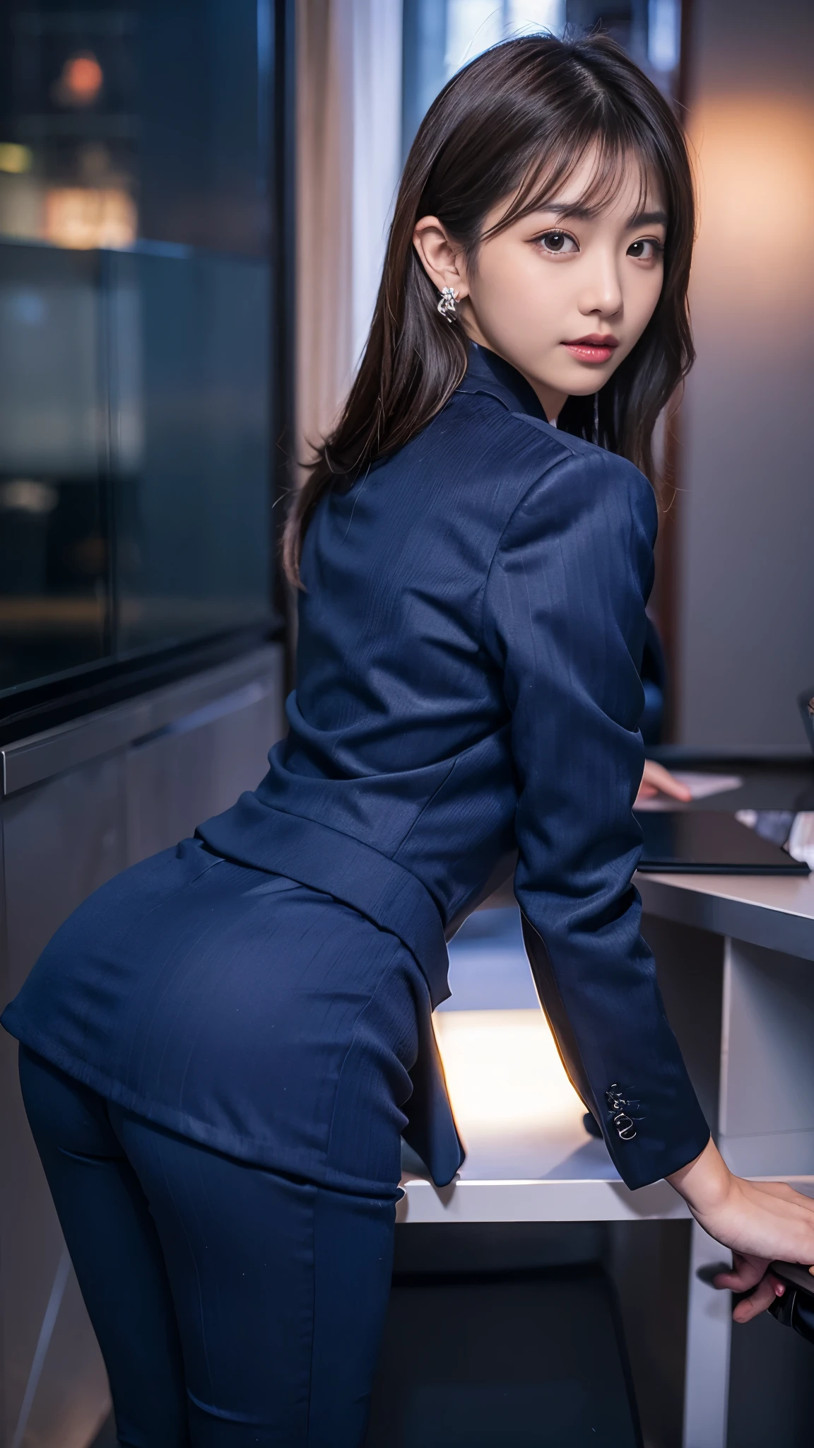 arafed asian woman in a suit posing at a desk, girl in a suit, girl in a suit, wearing a strict suit, wearing a tight suit, wearing a business suitいる, in a strict suit, 厳格なwearing a business suitいる, wearing a business suit, wearing a business suitいる, luxury suit, korean girl, in a suit, slim girl photo, tight clothing,super mini skirt,